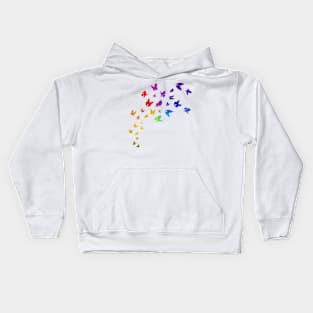 Rainbow Butterflies Kids Hoodie